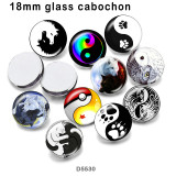 10pcs/lot  Tai Chi  glass picture printing products of various sizes  Fridge magnet cabochon
