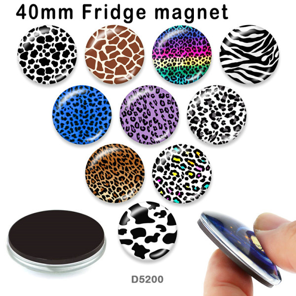 10pcs/lot  pattern  glass picture printing products of various sizes  Fridge magnet cabochon