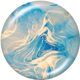 20MM  Pattern  Print   glass  snaps buttons Beach Ocean