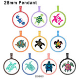 10pcs/lot  sea turtle  glass picture printing products of various sizes  Fridge magnet cabochon