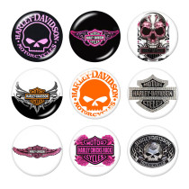 Painted metal 20mm snap buttons charms  Harley Motors car Print