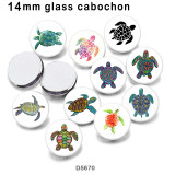 10pcs/lot  sea turtle  glass picture printing products of various sizes  Fridge magnet cabochon