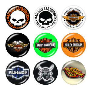 Painted metal 20mm snap buttons charms  Harley Motors car Print