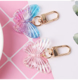 Colorful butterfly keychain sweet and cute acrylic butterfly car remote keychain female bag pendant