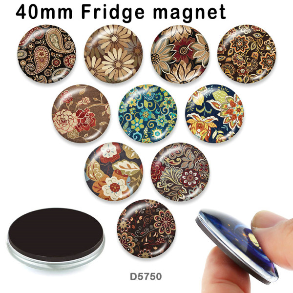 10pcs/lot  pattern  glass picture printing products of various sizes  Fridge magnet cabochon