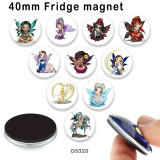 10pcs/lot  Butterfly  Elves  glass picture printing products of various sizes  Fridge magnet cabochon
