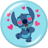 20MM  Cartoon Ohana   Print   glass  snaps buttons