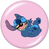 20MM  Cartoon Ohana   Print   glass  snaps buttons