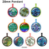 10pcs/lot  Feather  glass picture printing products of various sizes  Fridge magnet cabochon