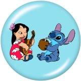 20MM  Cartoon  Ohana   Print   glass  snaps buttons Beach Ocean