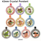 10pcs/lot  Dragonfly  glass picture printing products of various sizes  Fridge magnet cabochon