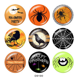 20MM  Halloween   Print   glass  snaps buttons