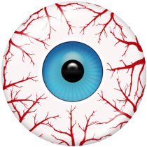 20MM  Halloween  eye  Print   glass  snaps buttons
