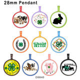 10pcs/lot  happy easter  glass picture printing products of various sizes  Fridge magnet cabochon