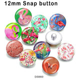 10pcs/lot   Flamingo   glass picture printing products of various sizes  Fridge magnet cabochon
