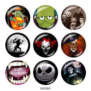 20MM Halloween  Wizard  Print   glass  snaps buttons