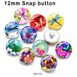 10pcs/lot   Butterfly  Dragonfly  glass picture printing products of various sizes  Fridge magnet cabochon