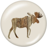 20MM  Deer  Print   glass  snaps buttons