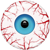 20MM  Halloween eye Print   glass  snaps buttons