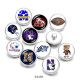 20MM  NCAA School Team  Print   glass  snaps buttons