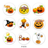 20MM  Halloween  Print   glass  snaps buttons