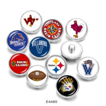 20MM  NCAA School Team  Print   glass  snaps buttons