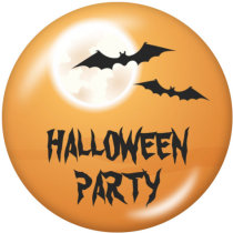 20MM  Halloween  Print   glass  snaps buttons