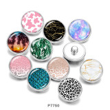 20MM  pattern  Print   glass  snaps buttons
