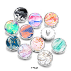 20MM  pattern  Print   glass  snaps buttons