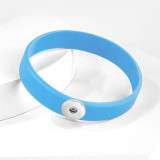 Silicone multi-color elastic bracelet fit 20mm snaps chunks  Silicone bracelet