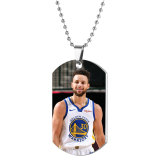 20 styles Stainless steel printing pattern Sports team logo army brand 60CM chain necklace 49mmX28mm