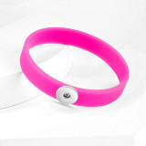Silicone multi-color elastic bracelet fit 20mm snaps chunks  Silicone bracelet