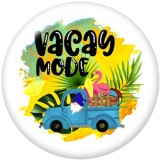 20MM  Vacay Mode  Print   glass  snaps buttons