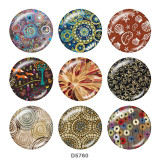 20MM  Pattern  Print   glass  snaps buttons