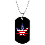 20 styles Stainless steel printing pattern Flag team cartoon movie army brand 60CM chain necklace 49mmX28mm