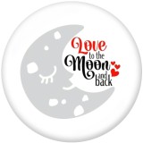 20MM  Valentine's Day  MOM  Print   glass  snaps buttons