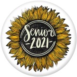 20MM  SENIOR  2021  Print   glass  snaps buttons