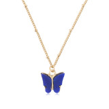 Fashion all-match necklace color butterfly alloy necklace