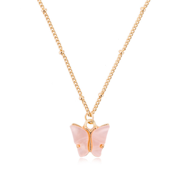 Fashion all-match necklace color butterfly alloy necklace