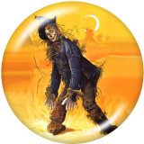 20MM Scarecrow  Halloween  Print   glass  snaps buttons