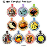 10pcs/lot  Halloween Cat  glass picture printing products of various sizes  Fridge magnet cabochon