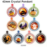 10pcs/lot  Halloween Cat  glass picture printing products of various sizes  Fridge magnet cabochon