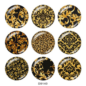 Painted metal snaps 20mm  charms  pattern  Print