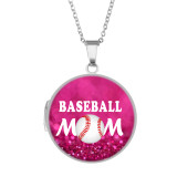 20 styles Stainless steel painted Phase box, chain length 60cm, diameter 2.7cm Baseball Mother's Day Alpaca Sunflower