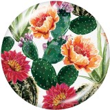 Painted metal snaps 20mm  charms  Flower  Pineapple  Print    Beach Ocean