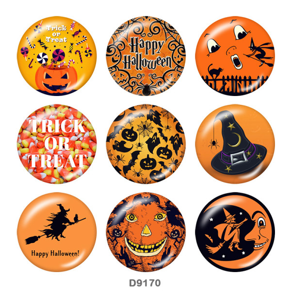 Painted metal snaps 20mm  charms  Halloween   Print