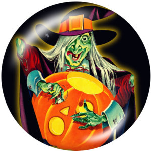 Painted metal snaps 20mm  charms Halloween  Wizard  Print
