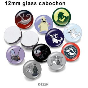 10pcs/lot  Halloween  glass picture printing products of various sizes  Fridge magnet cabochon