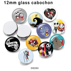 10pcs/lot  Halloween  glass picture printing products of various sizes  Fridge magnet cabochon