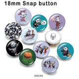 10pcs/lot  Halloween  glass picture printing products of various sizes  Fridge magnet cabochon